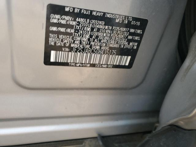 2016 SUBARU FORESTER 2 JF2SJABC5GH435175