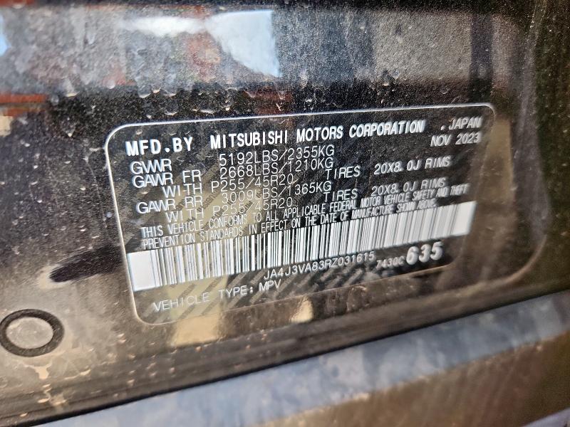 2024 MITSUBISHI OUTLANDER JA4J3VA83RZ031615