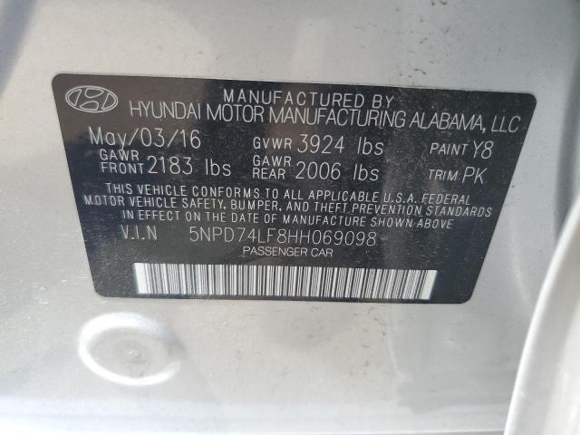 2017 HYUNDAI ELANTRA SE 5NPD74LF8HH069098