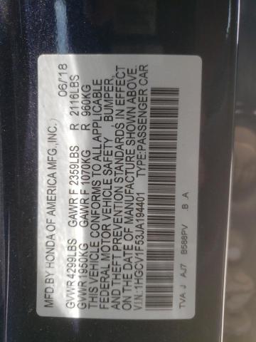 2018 HONDA ACCORD EXL - 1HGCV1F53JA194401
