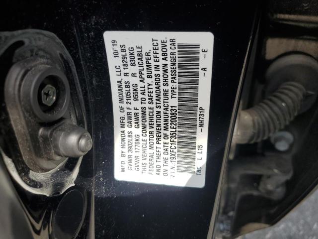 2020 HONDA CIVIC EX 19XFC1F35LE200831