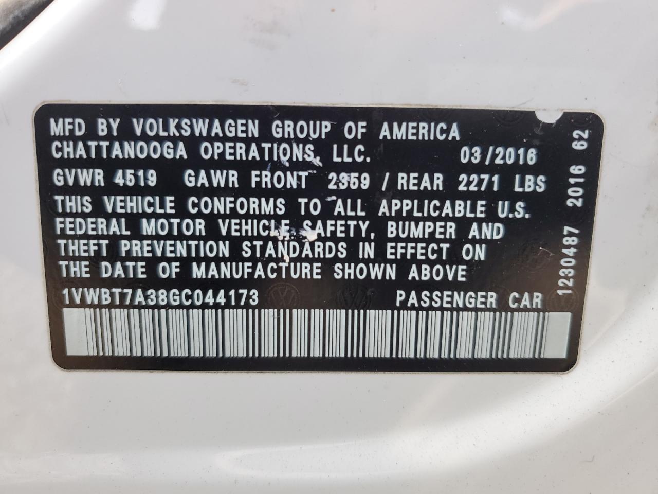 Volkswagen Passat se 2016