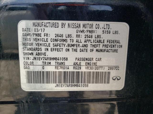 2017 INFINITI Q50 PREMIU JN1EV7AR9HM841058