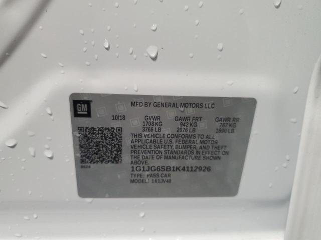 2019 CHEVROLET SONIC 1G1JG6SB1K4112926