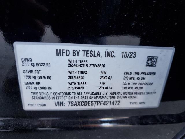 2023 TESLA MODEL X - 7SAXCDE57PF421472