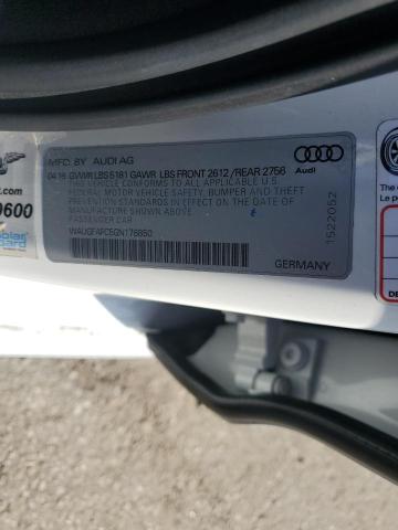 2016 AUDI A6 PREMIUM WAUGFAFC5GN176850