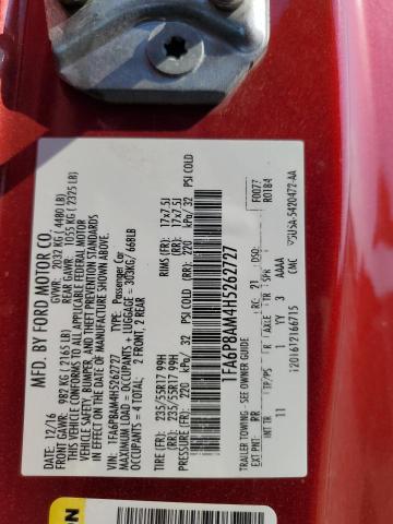 2017 FORD MUSTANG - 1FA6P8AM4H5262727