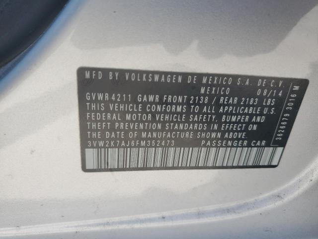 2015 VOLKSWAGEN JETTA BASE 3VW2K7AJ6FM352473