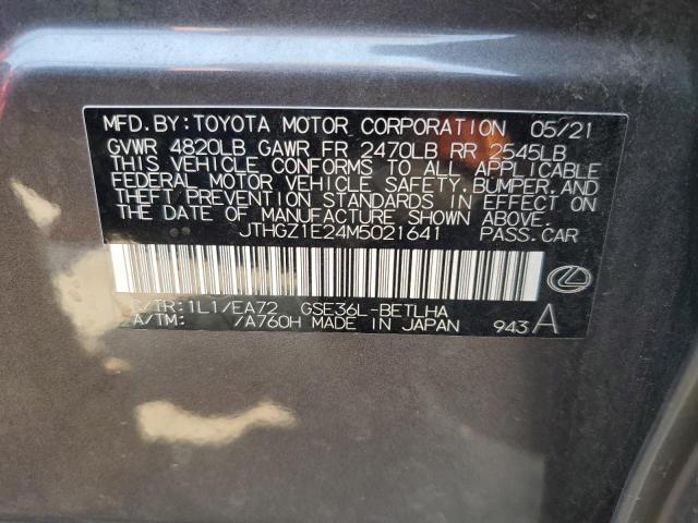 2021 LEXUS IS 350 F S JTHGZ1E24M5021641