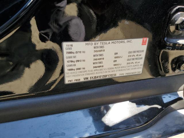 2016 TESLA MODEL S - 5YJSA1E12GF170238