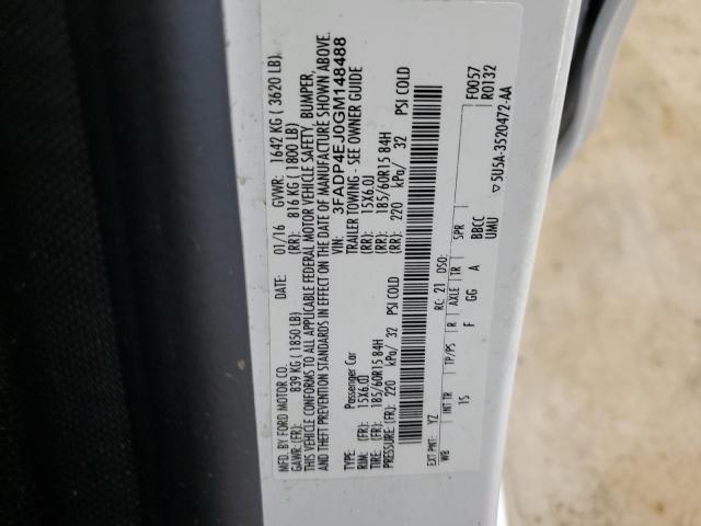 2016 FORD FIESTA SE 3FADP4EJ0GM148488
