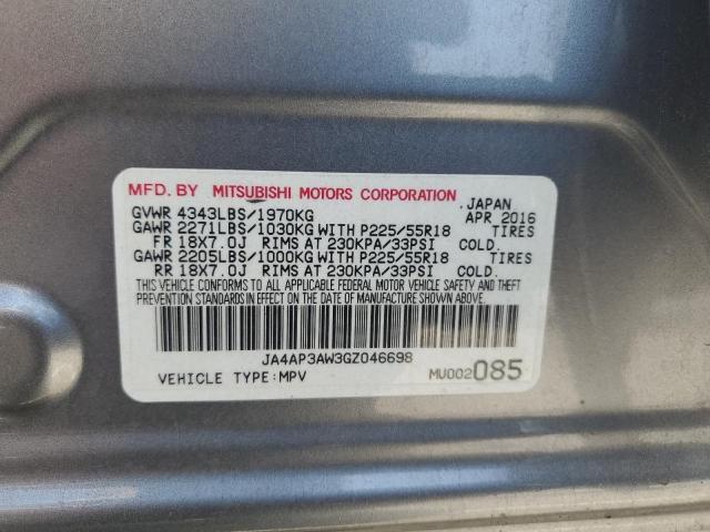2016 MITSUBISHI OUTLANDER JA4AP3AW3GZ046698