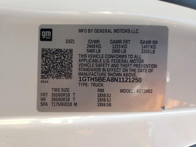 2022 GMC CANYON ELE 1GTH5BEA8N1121250