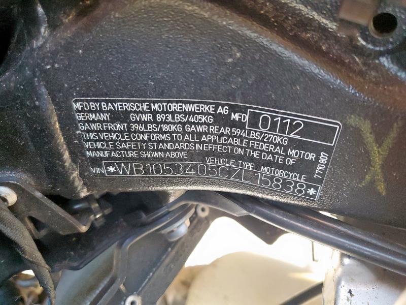 2012 BMW S 1000 RR WB1053405CZL15838