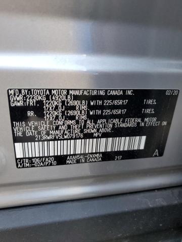 2020 TOYOTA RAV4 XLE - 2T3RWRFV5LW079176