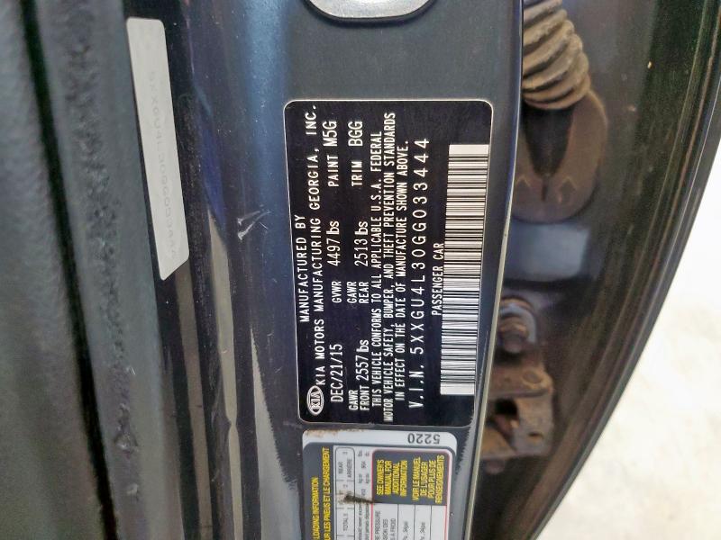 2016 KIA OPTIMA EX 5XXGU4L30GG033444