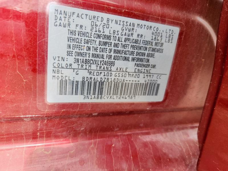 2020 NISSAN SENTRA SV - 3N1AB8CVXLY246989