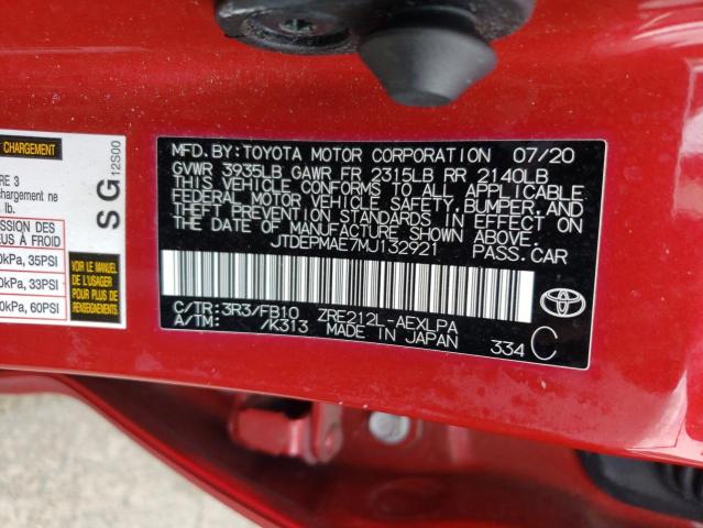 2021 TOYOTA COROLLA LE - JTDEPMAE7MJ132921
