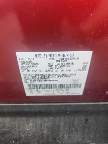 2017 FORD EXPLORER S - 1FM5K8GT6HGD16306