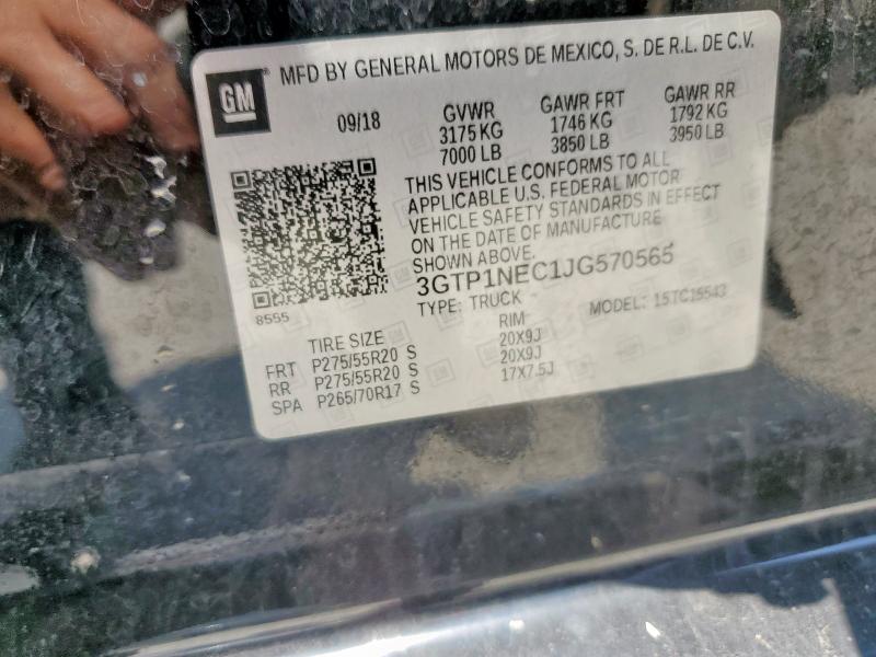 2018 GMC SIERRA C15 3GTP1NEC1JG570565