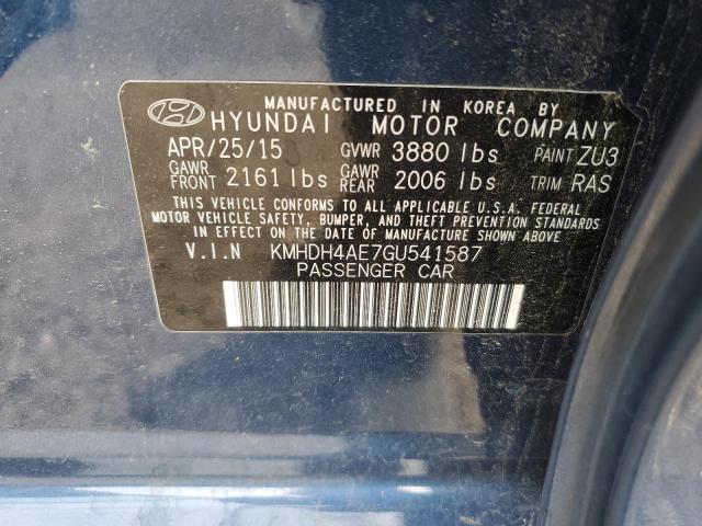 2016 HYUNDAI ELANTRA SE - KMHDH4AE7GU541587