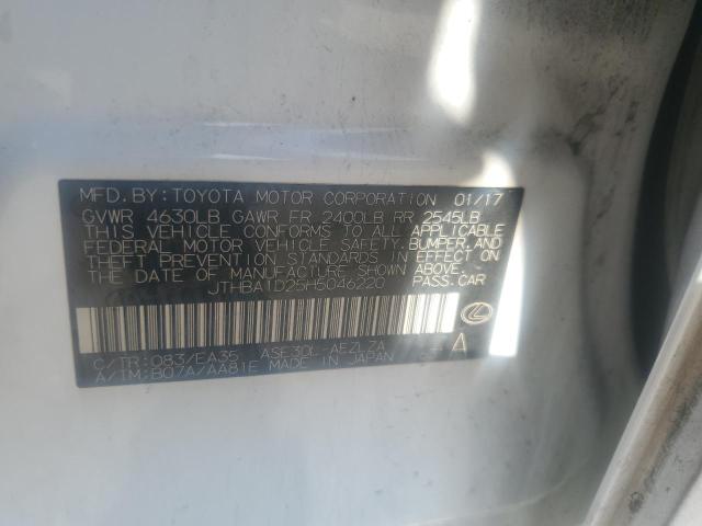 2017 LEXUS IS 200T JTHBA1D25H5046220