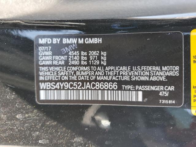 2018 BMW M4 WBS4Y9C52JAC86866