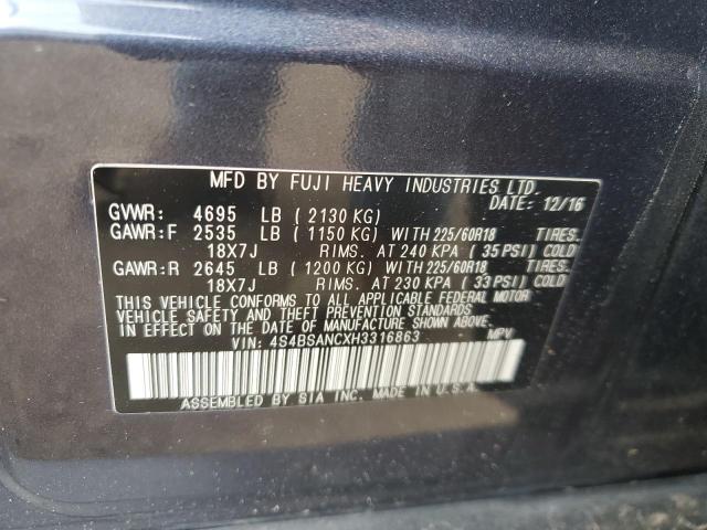 2017 SUBARU OUTBACK 2. - 4S4BSANCXH3316863