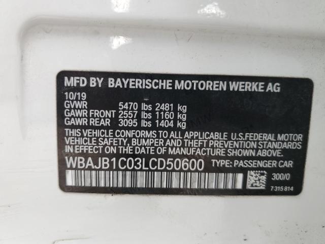 2020 BMW 530XE WBAJB1C03LCD50600