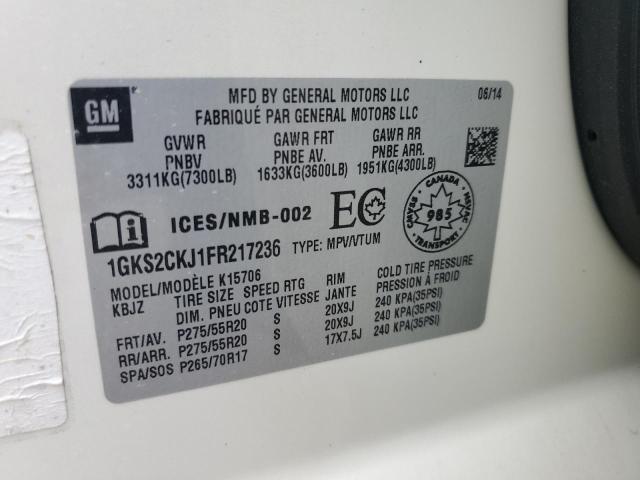 2015 GMC YUKON DENA 1GKS2CKJ1FR217236