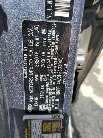 2017 KIA FORTE LX 3KPFL4A7XHE103045