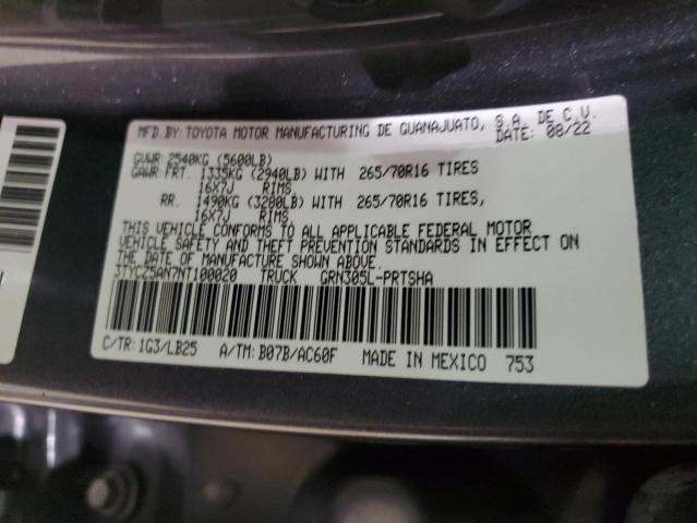 2022 TOYOTA TACOMA DOU - 3TYCZ5AN7NT100020