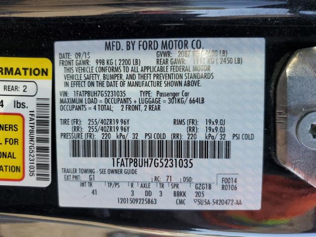 2016 FORD MUSTANG 1FATP8UH7G5231035