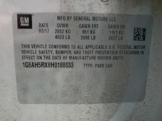 2017 CADILLAC 63 F 1G6AH5RX8H0188033