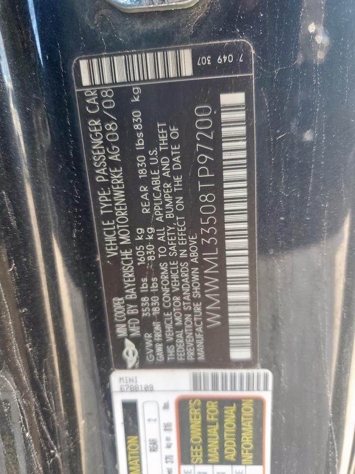 Lot #3186604970 2008 MINI COOPER CLU