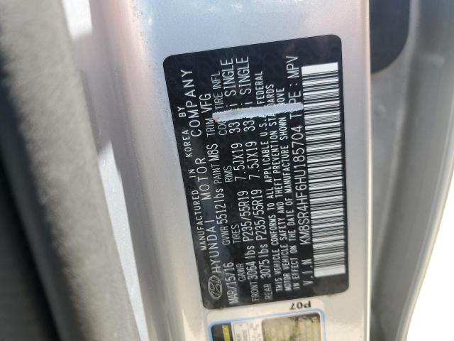 2017 HYUNDAI SANTA FE SE ULTIMATE KM8SR4HF6HU185704