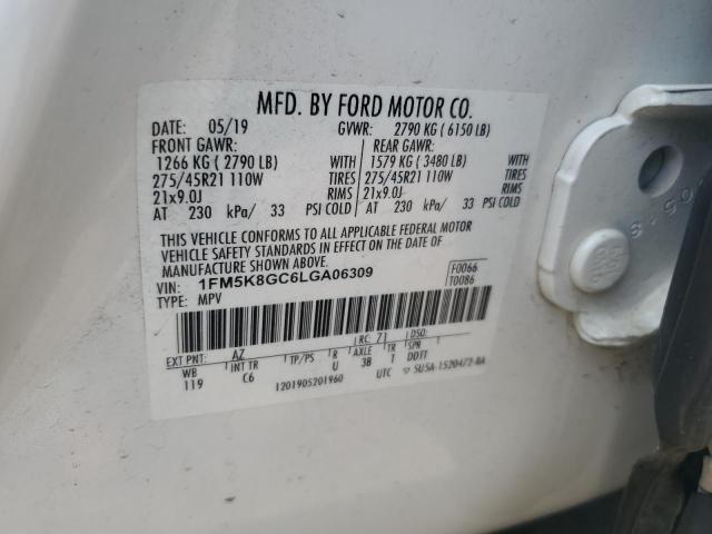 2020 FORD EXPLORER S 1FM5K8GC6LGA06309