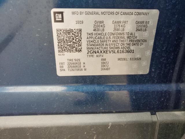 2020 CHEVROLET EQUINOX PR - 2GNAXXEV5L6163601