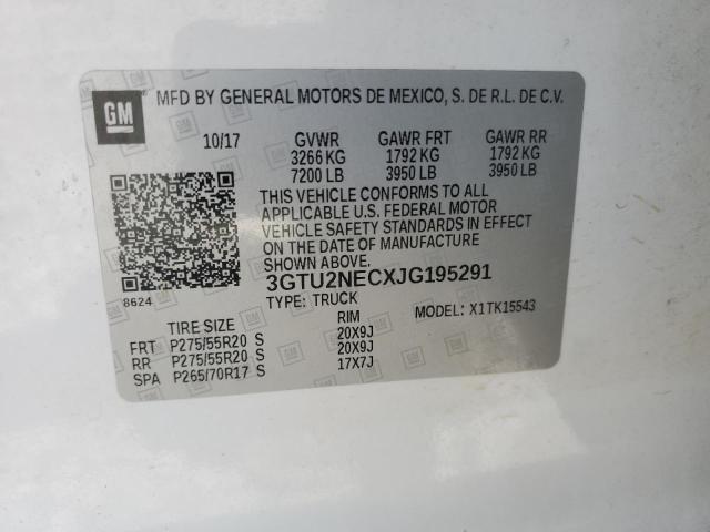2018 GMC SIERRA K15 - 3GTU2NECXJG195291