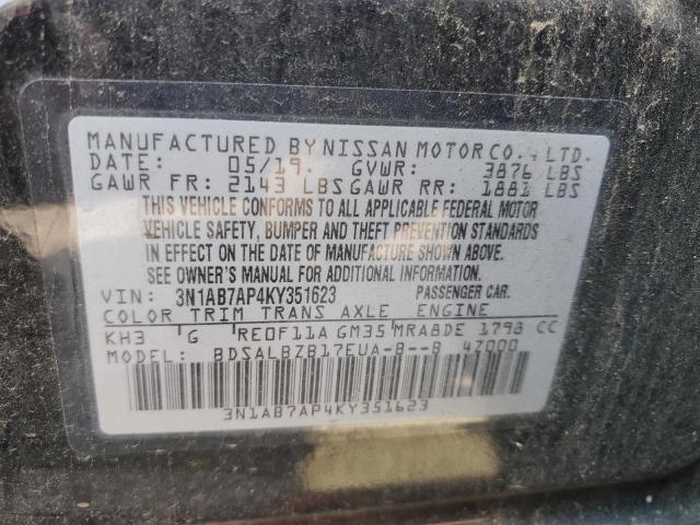 2019 NISSAN SENTRA S - 3N1AB7AP4KY351623