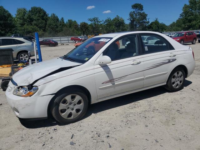KIA SPECTRA LX 2005 white  gas KNAFE121055168400 photo #1