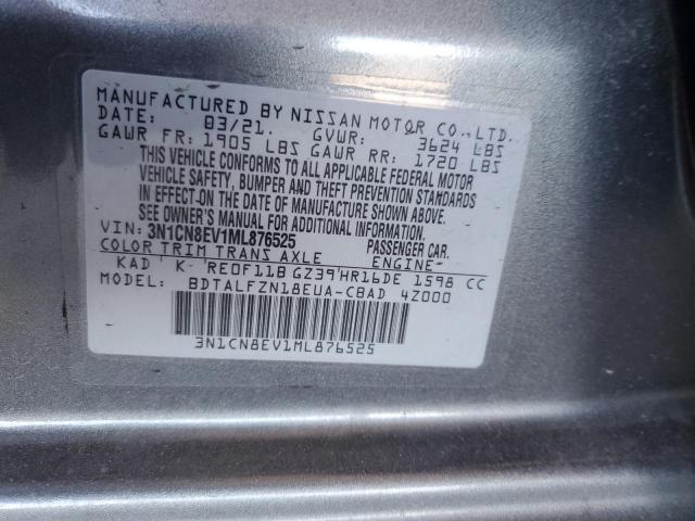 2021 NISSAN VERSA SV 3N1CN8EV1ML876525