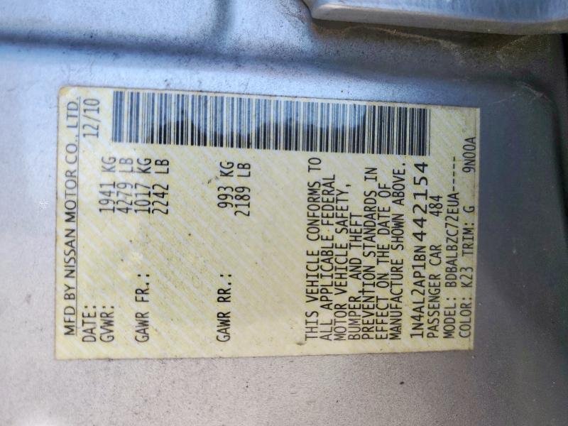 2011 NISSAN ALTIMA BAS - 1N4AL2AP1BN442154