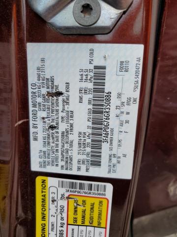 2016 FORD FUSION S 3FA6P0G76GR350886