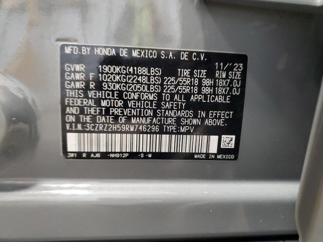 2024 HONDA HR-V SPORT 3CZRZ2H59RM746296