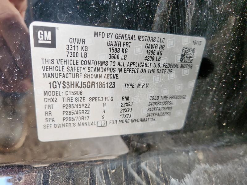 2016 CADILLAC ESCALADE E 1GYS3HKJ5GR186123