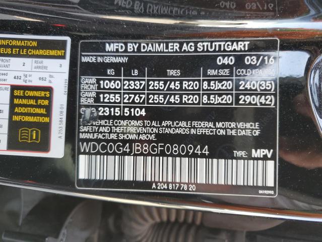 2016 MERCEDES-BENZ GLC 300 - WDC0G4JB8GF080944