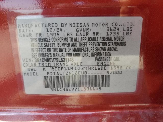 2025 NISSAN VERSA SV 3N1CN8EV7SL831148
