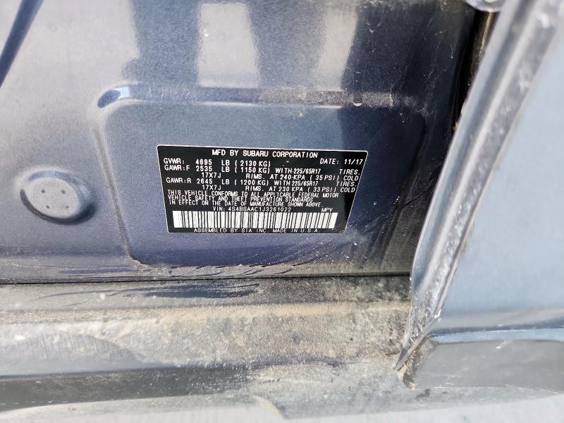 2018 SUBARU OUTBACK 2. 4S4BSAAC1J3261022