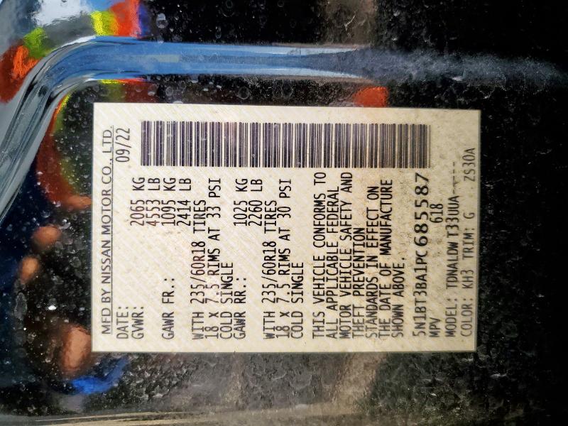 2023 NISSAN ROGUE SV 5N1BT3BA1PC685587